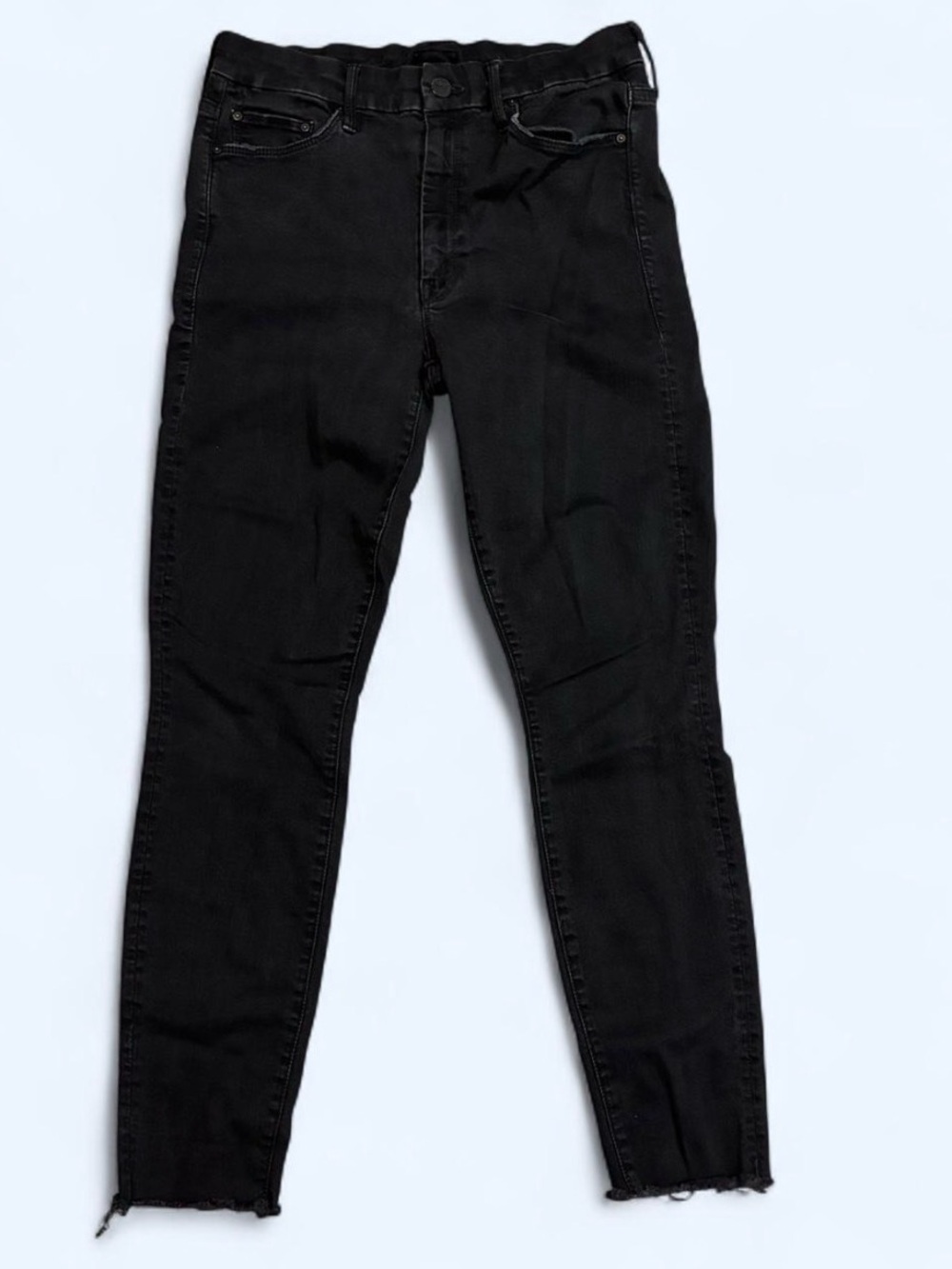 MOTHER black skinny jeans raw hem Punk emo grunge Excellent condition 28” waist